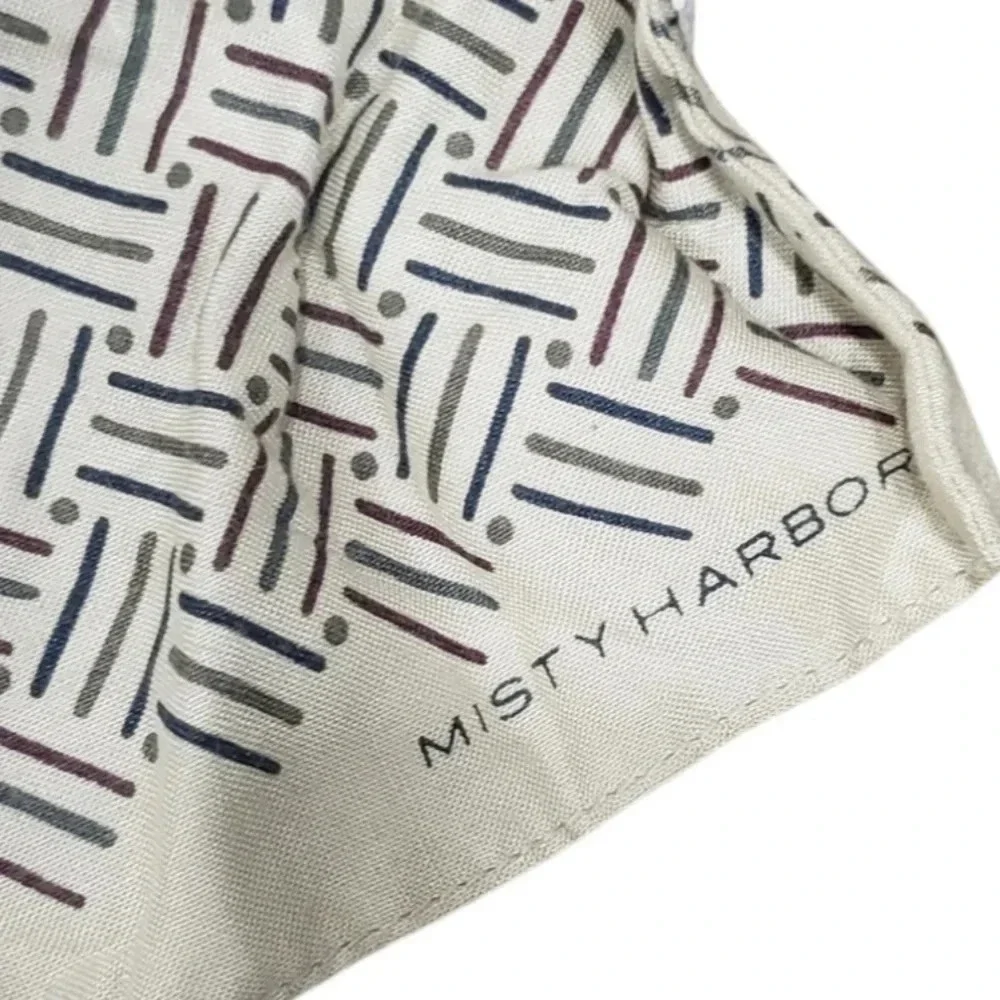 Misty Harbor Geometric Rayon Scarf